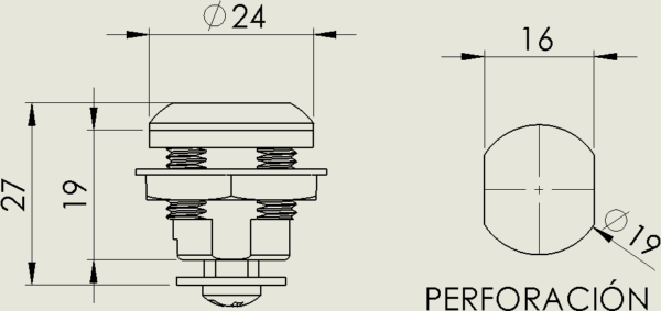 CERRADURA T.N. TRIANGULAR DE 19MM ZINCADO - Image 3