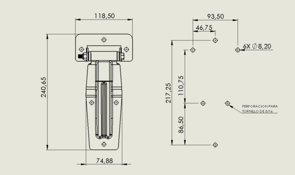 BISAGRA F5 CAL 1/8 INOX - Image 3