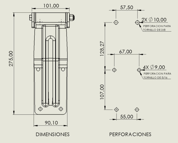 BISAGRA F6 CAL 1/8 INOX - Image 3