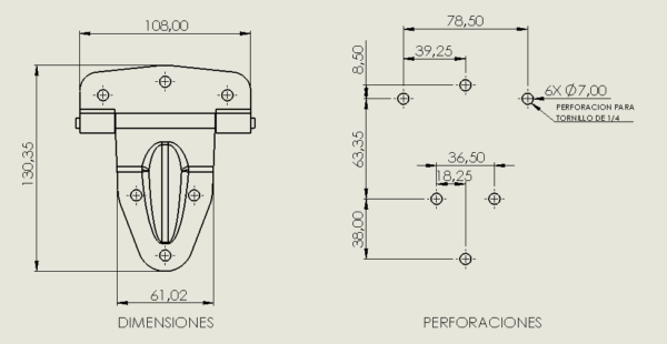 BISAGRA DE CELDAS DE 105 X 130MM - Image 3